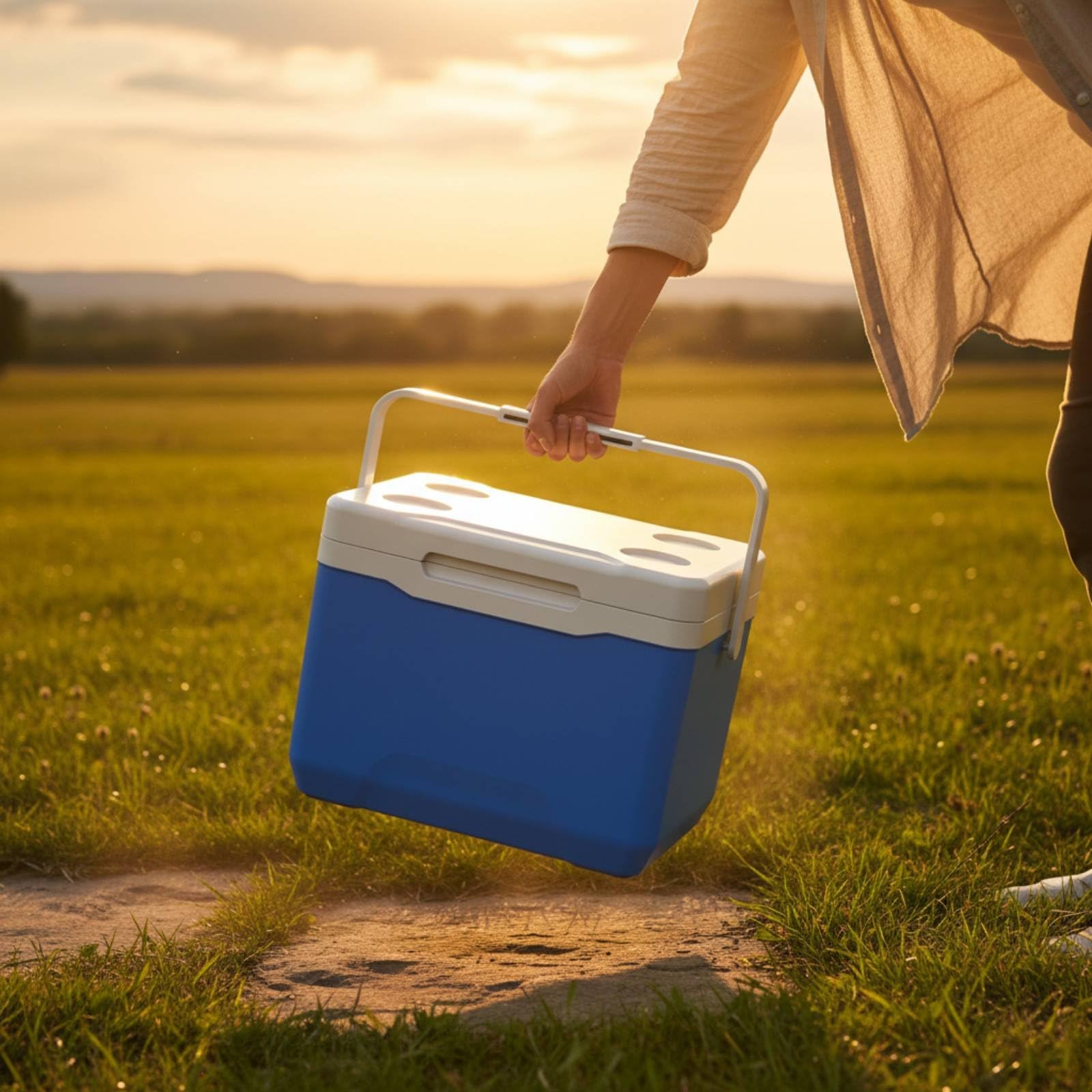 Kühlbox als Portabler Eisbehälter Isolierte Kuhltruhe Aufbewahrungslösung Und Frischer Lebensmittelcontainer für Campingplatz Und Mobile Verkaufsstellen