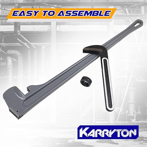 Miniatura 39 de Llave de tubo de aluminio de 10 pulgadas, 1-5/8 pulgadas/1.614 in ajustable Cr-Mo apertura de mandíbula llaves de fontanería de mango recto