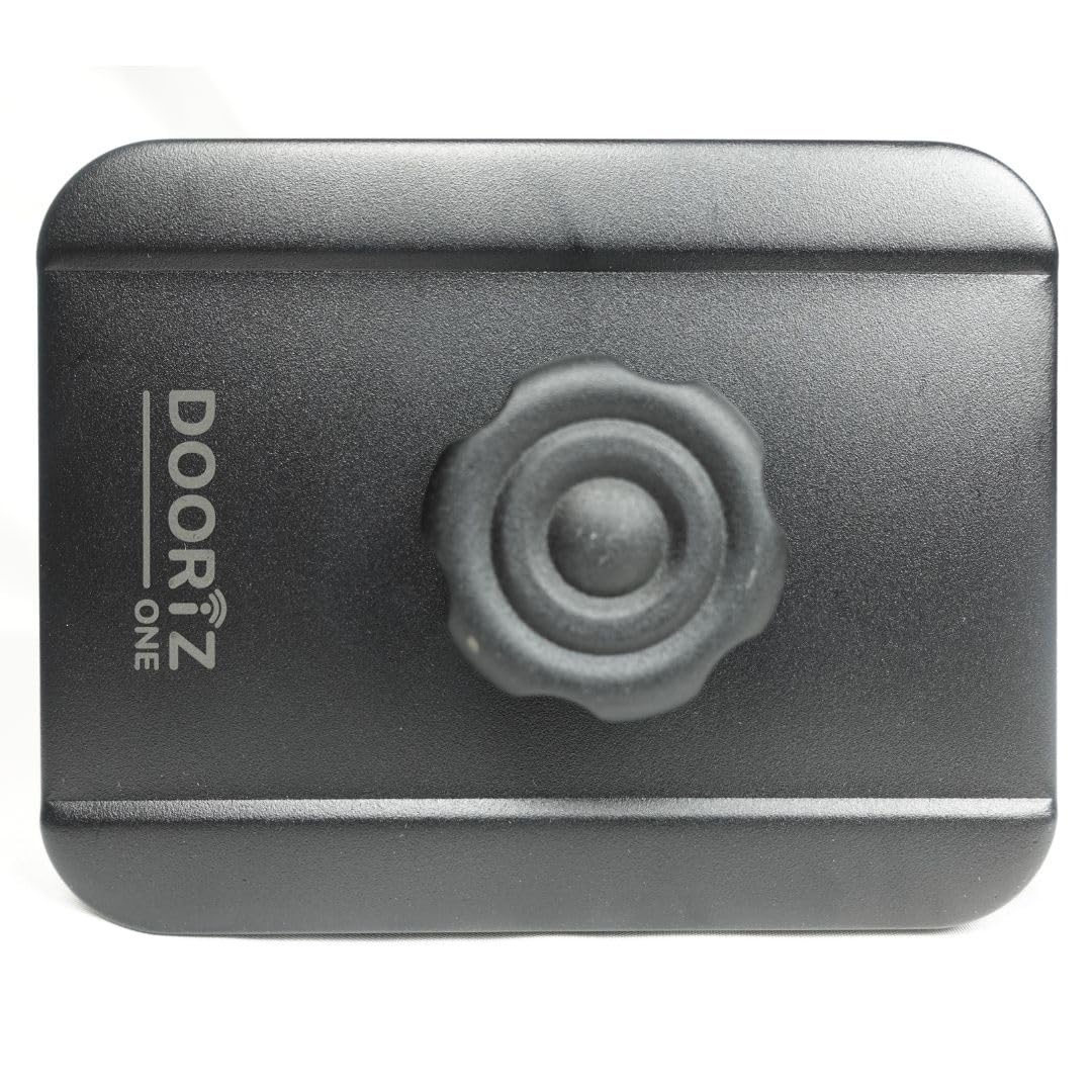 Cerradura invisible de seguridad de acero con mandos | Cerrojo inteligente antirrobo y antiokupas para puerta exterior e interior | Entrada USB-C y pilas Procell - DOORIZ ONE (Negro, 2mandos)