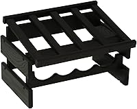 Vista 71 de Wooden Mallet, Botellero Dakota negro de 3 botellas