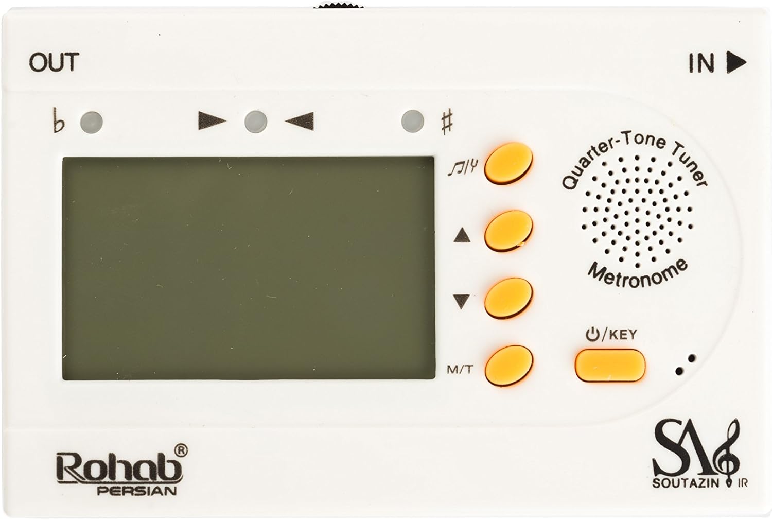 Rohab (First Quarter Tone Tuner/Metronome-Diapazone for Guitar,Bass,Violin,Persian instruments) Back light tuner-Battery&Pick up included