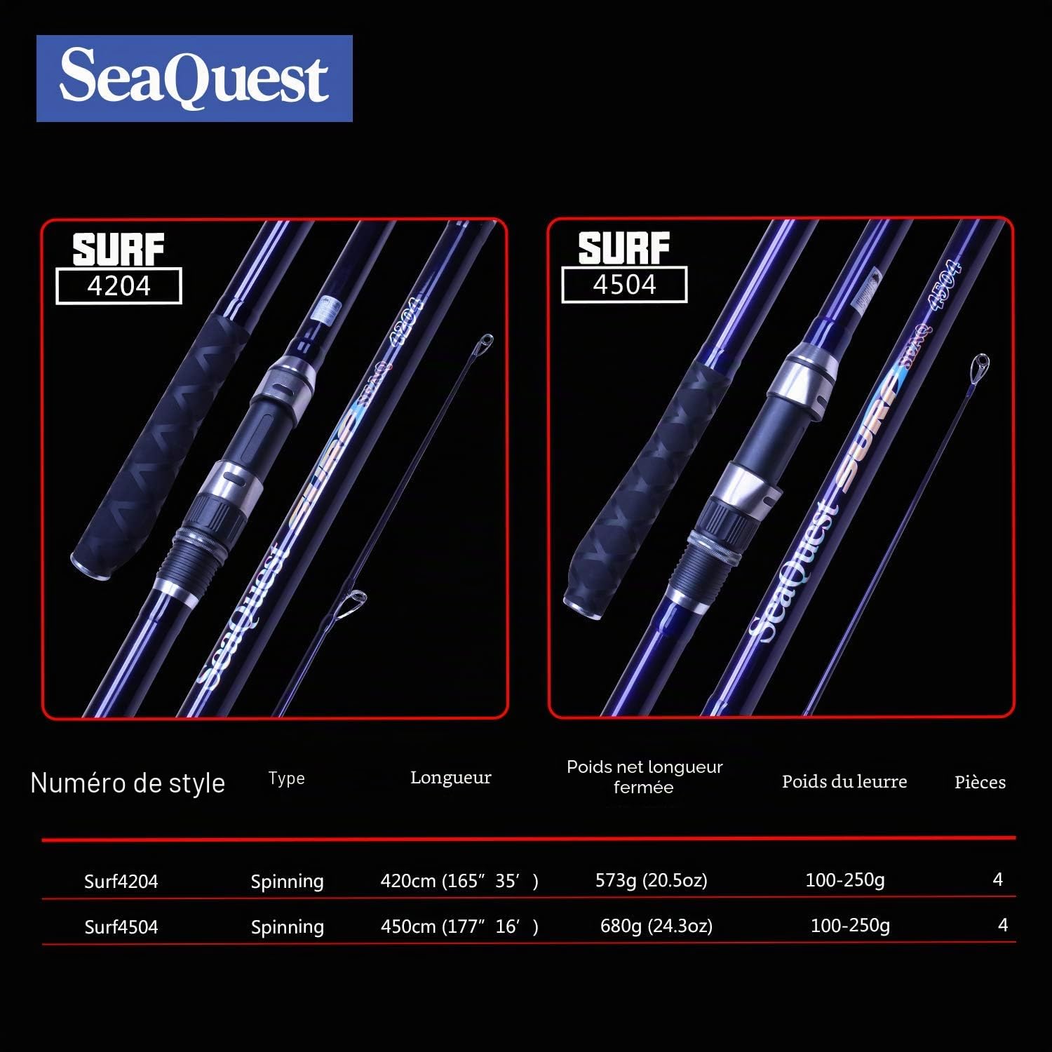 Seaquest Surf Fishing Rod Carbon Surf Cast Rod