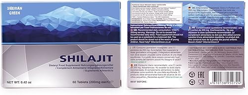 Miniatura 9 de Shilajit natural en tabletas, 2 paquetes de 60 tabletas (total 120 tabletas) etiqueta Golden Shilajit