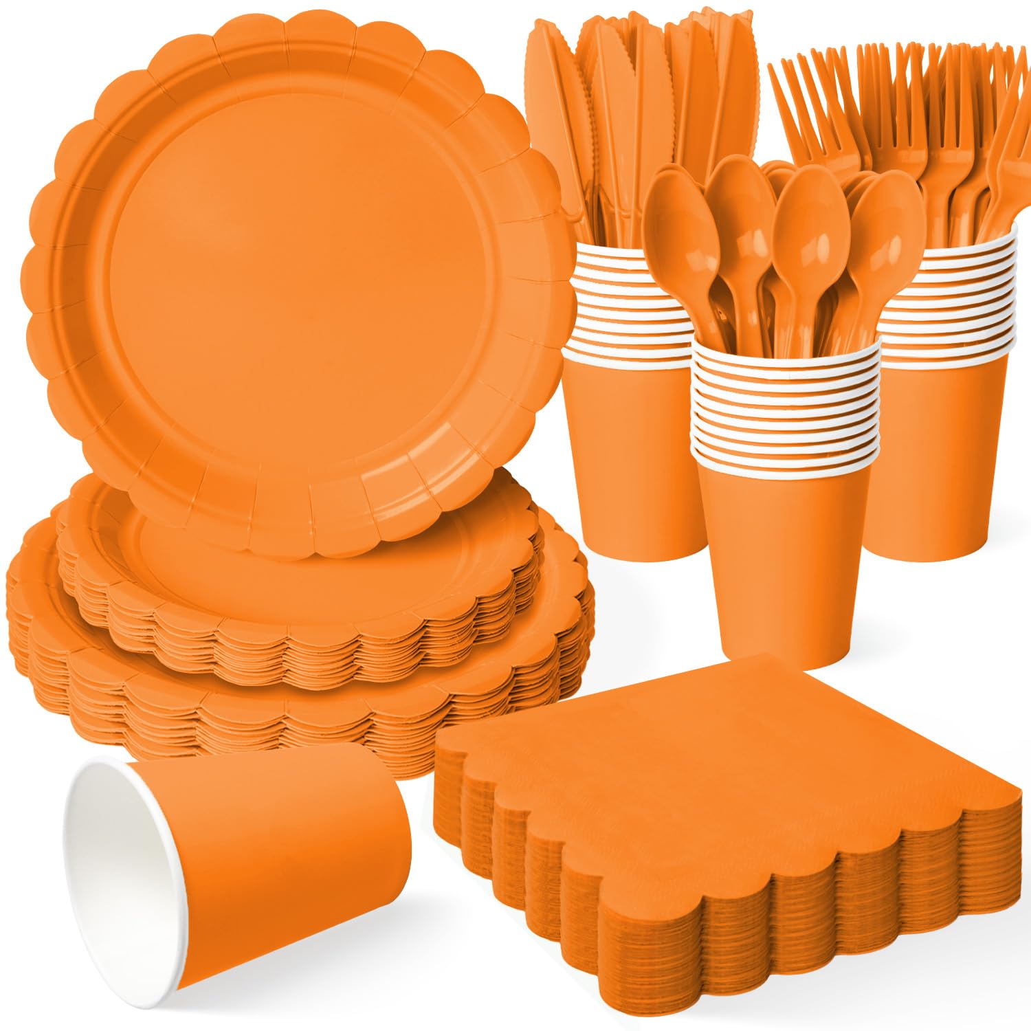 Vyntra Ivory Cream Paper Plates & Napkins - Party Supplies -22
