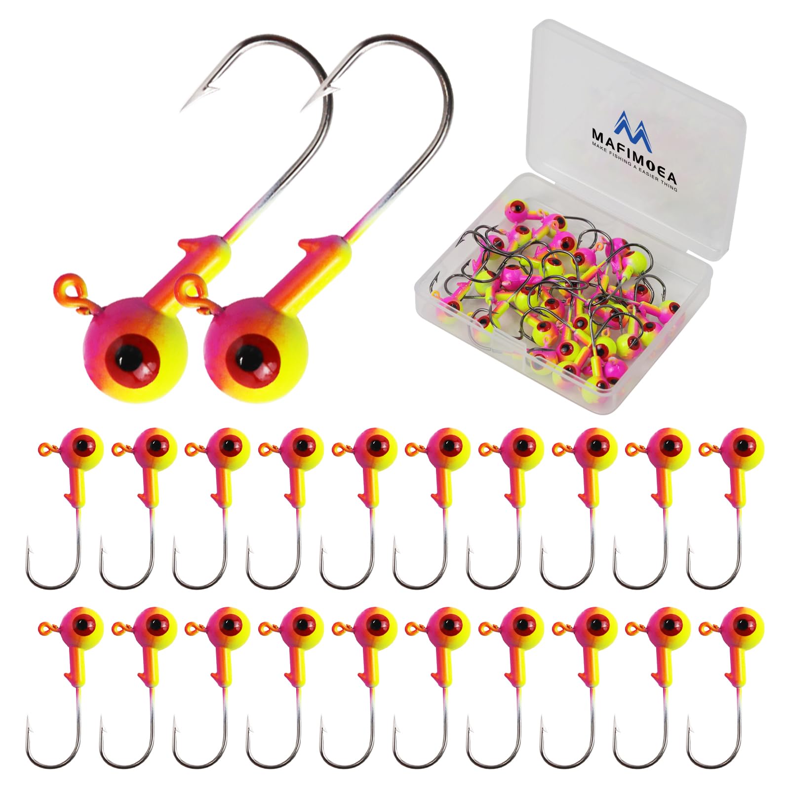 50-Pack Shad Dart Jig Heads – 1/32 & 1/16 Oz Sizes For Crappie, Panfish, Bass – Lead Fishing Lure Hooks