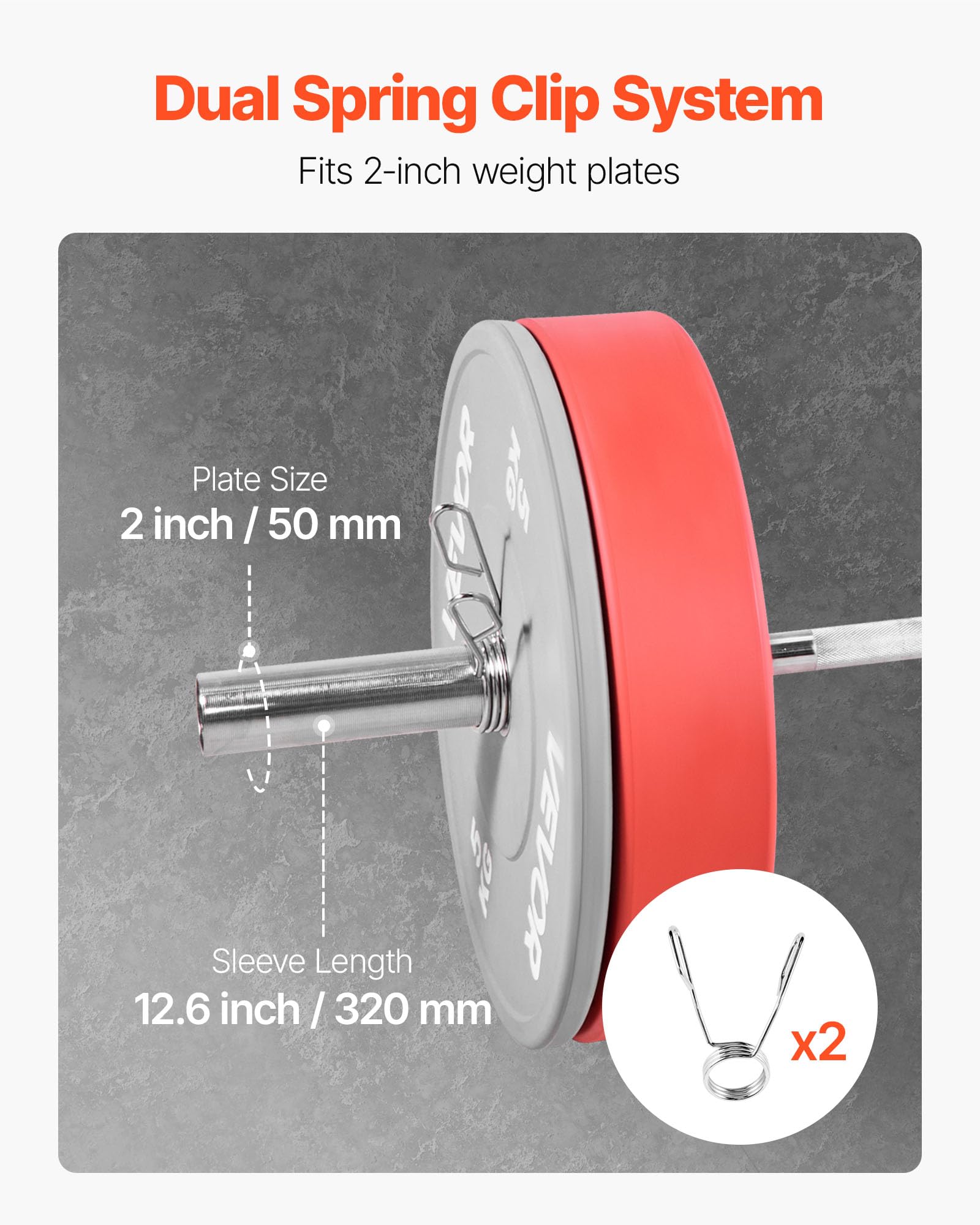 VEVOR Langhantelstange verchromte Zugstange 182 cm mit geriffeltem Griff für Krafttraining Gewichtheben Kniebeugen Kreuzheben Bankdrücken, Hantelstange für 5 cm Hantelscheiben mit 227 kg Tragkraft
