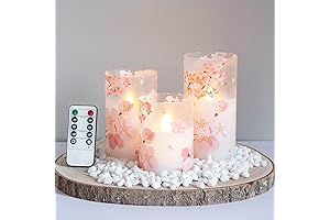 Cherry Blossom Flameless LED Candles with Remote