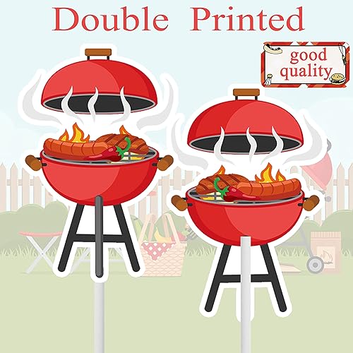 Miniatura 5 de 36 piezas de decoración de cupcakes temáticos de barbacoa temática de tartas para decoración de verano con temática de barbacoa de cumpleaños, baby