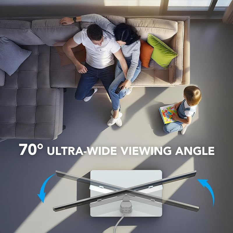 AX WABER Floor TV Stand with Power Outlet, Universal TV Stand Mount for 27-65 inch TV up to 88lbs, 70 Degree Swivel 9 Level Height Adjustable with Tempered Glass Base for Bedroom, Office White image 4