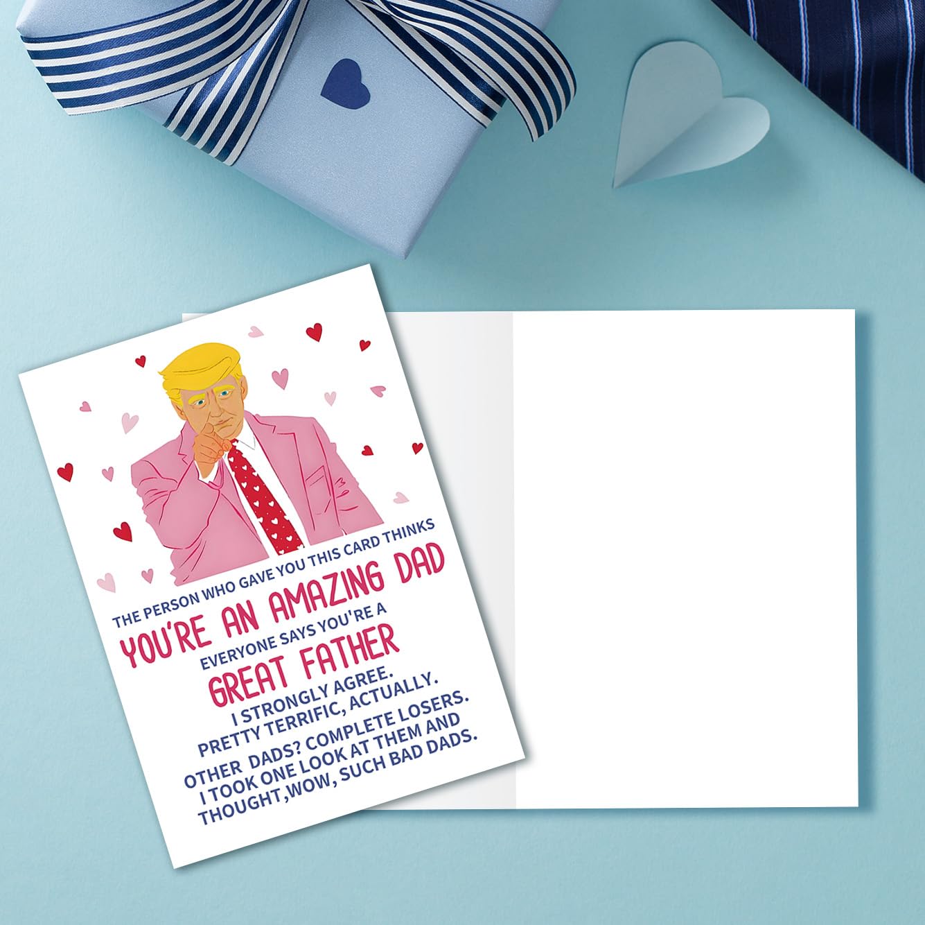 Zabawna kartka na Dzień Ojca dla męża lub taty, prezent na Dzień Ojca od żony rodziny, humor dla dorosłych nowość kartka z życzeniami, niesamowita kartka z podziękowaniami dla taty
