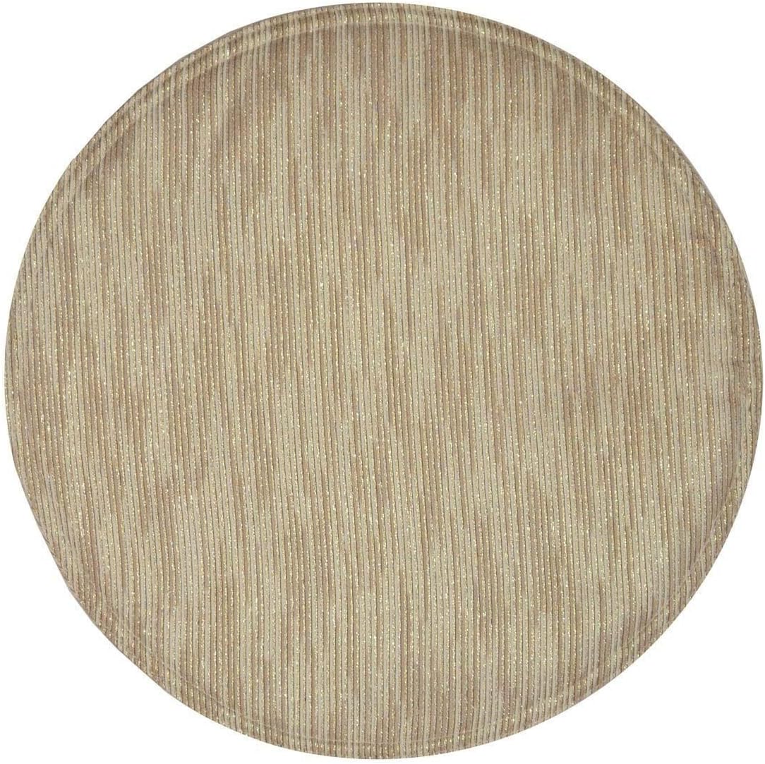 Sweet Pea Linens Gold & Cream Metallic Striped Charger-Center Round Placemat
