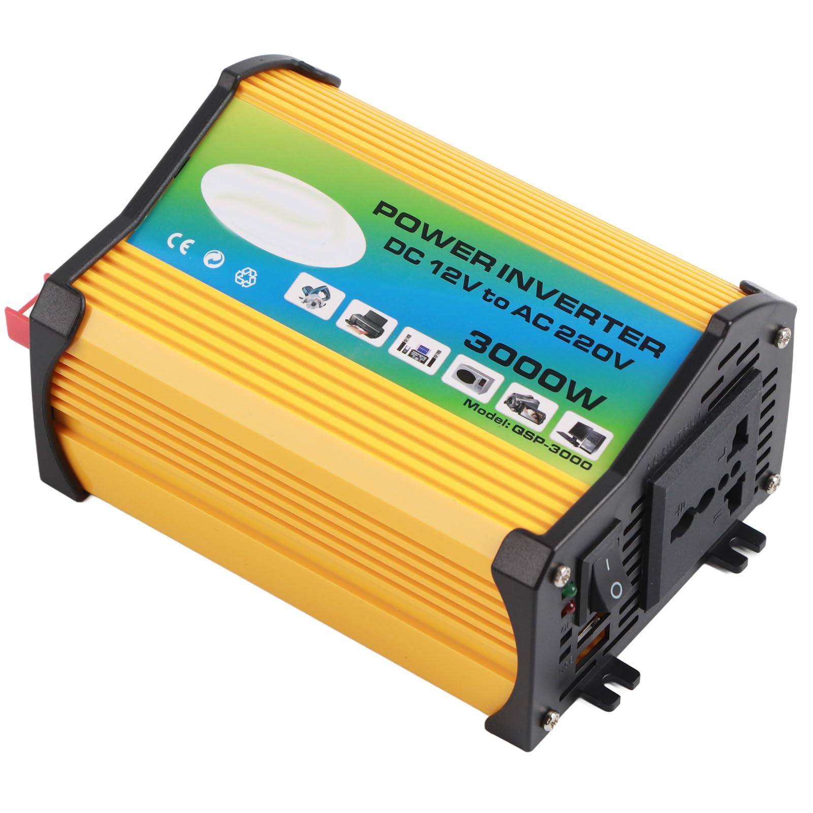 Tnfeeon Convertisseur de Voiture, Onduleur de Voiture 300W avec Deux (12V