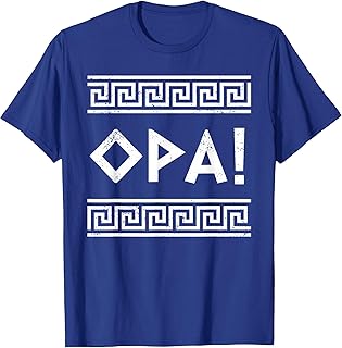 Opa Ancient Greek Pride Greek Flag Funny Greek Party Greece T-Shirt