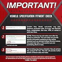 Vista 6 de R1 Concepts Frenos traseros y rotores Kit de frenos de repuesto automotrices Juego de pastillas de freno y rotores semimetálicos traseros