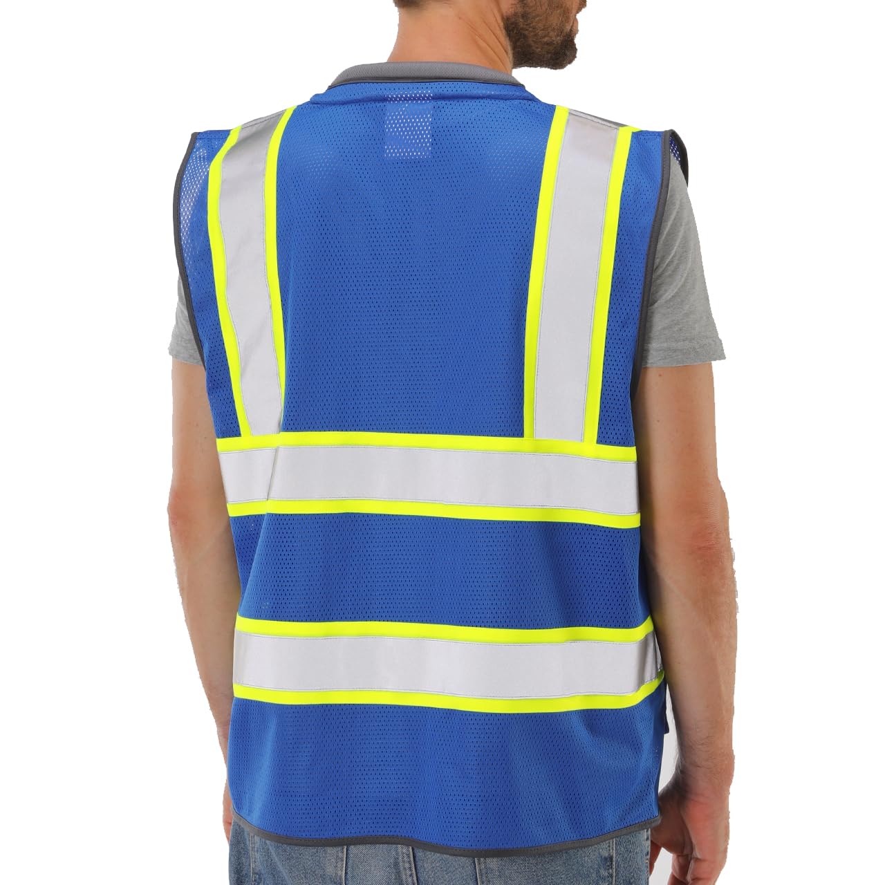【BLUE】Mesh Vest Royal Blue Mesh Vest, Non-ANSI, Enhanced Visibility, L-Xl | TSS