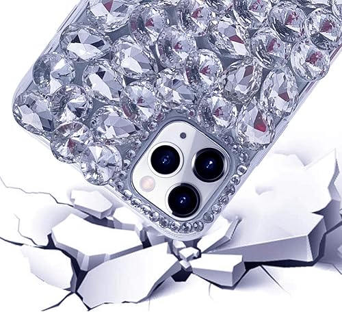 Miniatura 4 de Bonitec Funda con purpurina para iPhone 14 Pro Max, 3D Bling Sparkle de lujo brillante con diamantes de imitación de diamantes de imitación cubierta