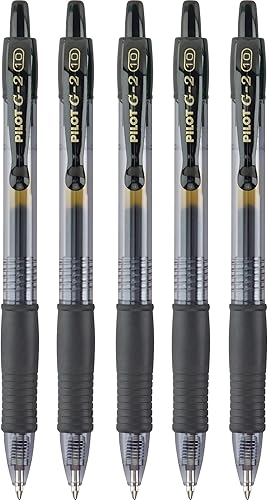 Miniatura 3 de PILOT, G2 Premium - Bolígrafos de gel con punta gruesa de 0.039 pulgadas, color negro (paquete de 6, 30 unidades en total)
