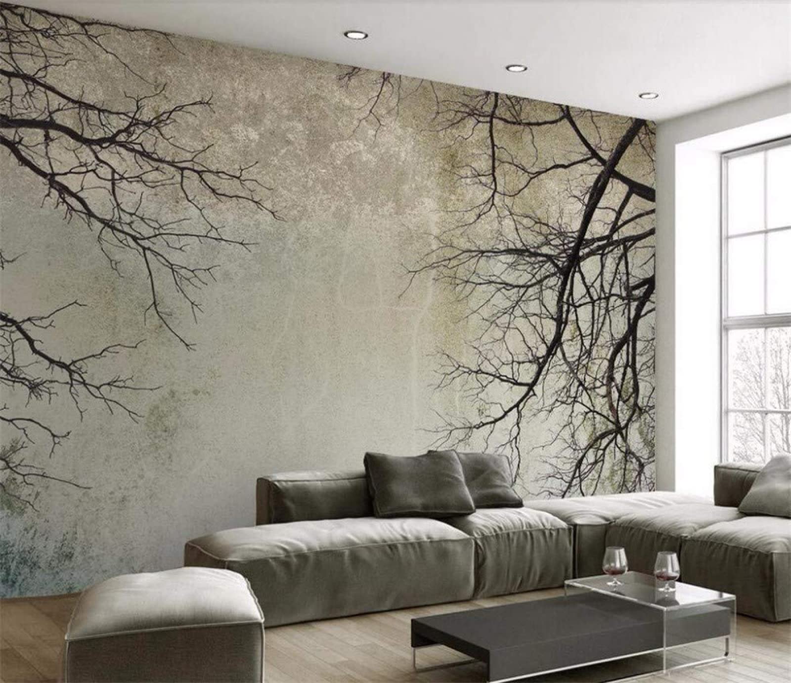 Carta Da Parati 3D Scandinavo Stile Albero Rami Cielo Carta Da Parati Camera Letto Moderna Fotomurali 3D Gigante Murale Decorazione