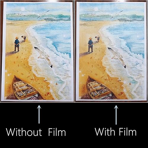 Miniatura 3 de Heroad Marca 1 rollo de papel de contacto mate transparente esmerilado cubierta de libro 17.7 pulgadas x 5 pies y 1 rollo transparente cubierta de