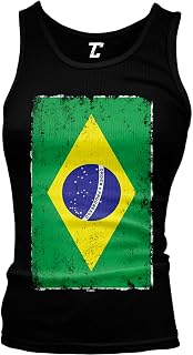 Distressed Brazil Flag - Brasil Heritage Juniors Tank Top