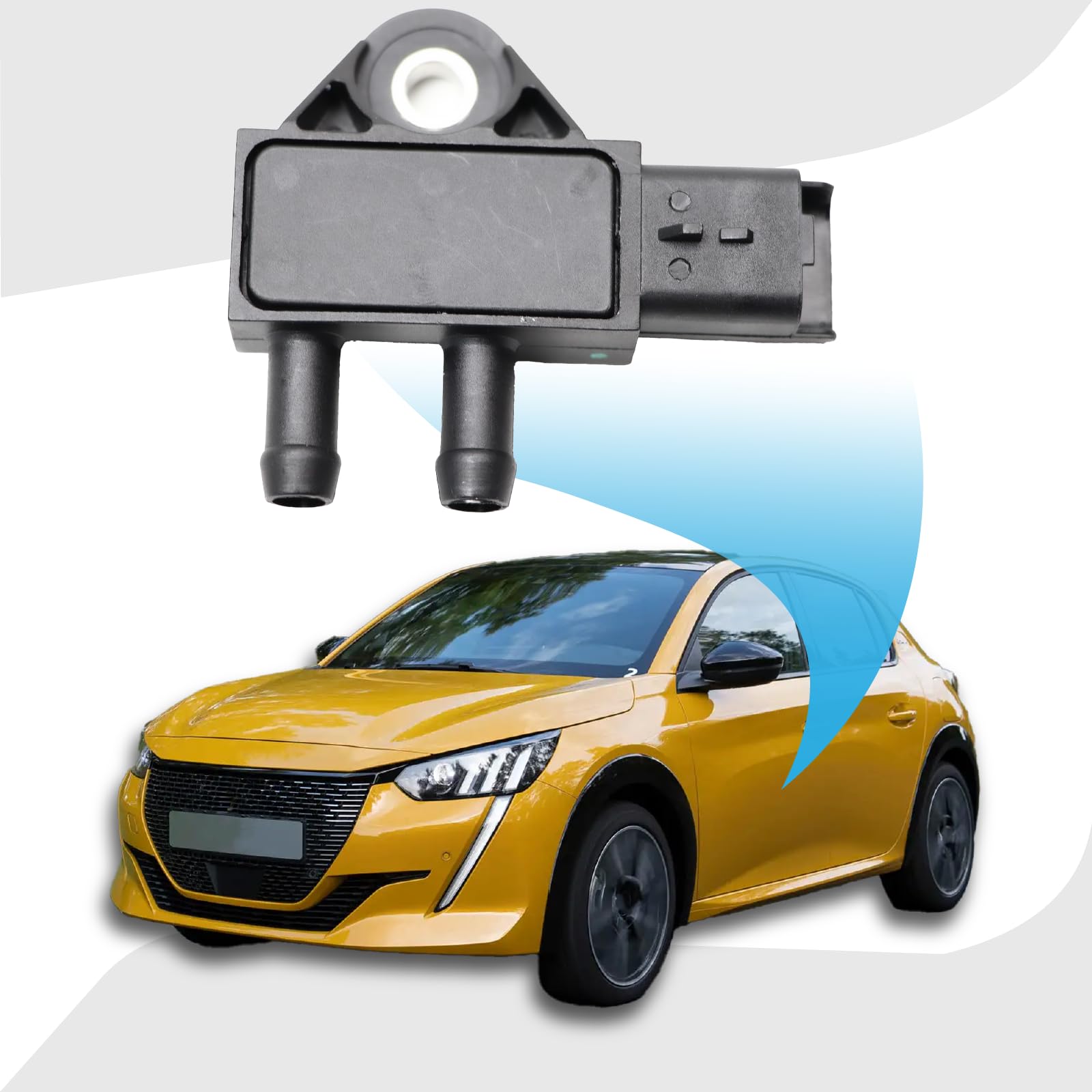 Capteur de pression d'échappement pour 207 208 301 307 407 Expert Partner Capteur de pression différentielle pour véhicules DPF 9662143180 9645022680 161809 1618Z9