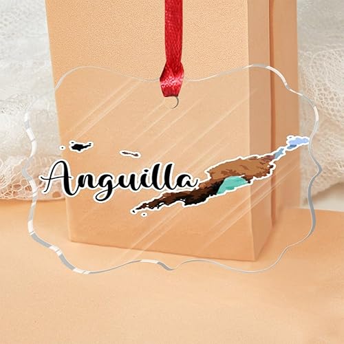 Miniatura 3 de Adorno de Navidad de Anguila, mapas de arquitectura, arte de construcción, adornos colgantes escénicos, recuerdo, vacaciones, árbol de Navidad,
