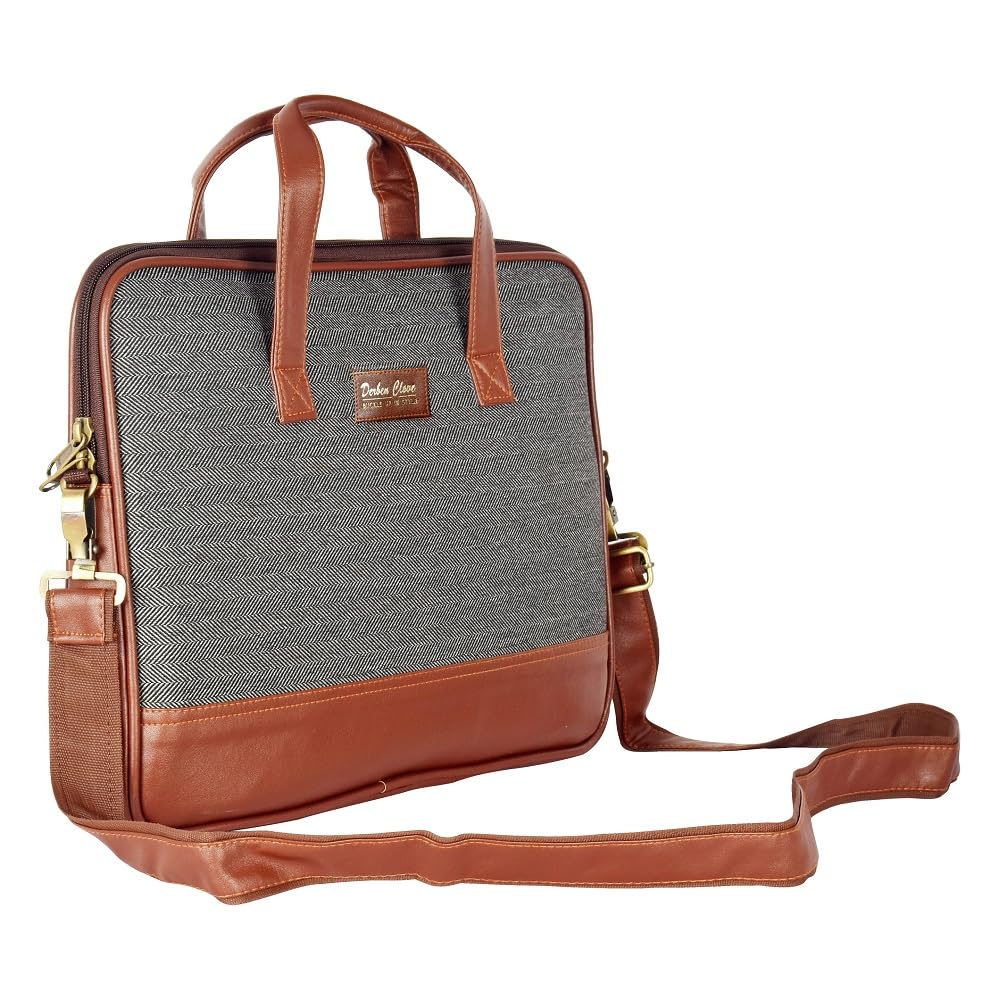DERBEN CLOVE® 15.6 Men and Women Laptop, MacBook Shoulder Messenger Sling Office Bag - Grey (B08TVL3MWJ) Amazon Price History, Amazon Price Tracker