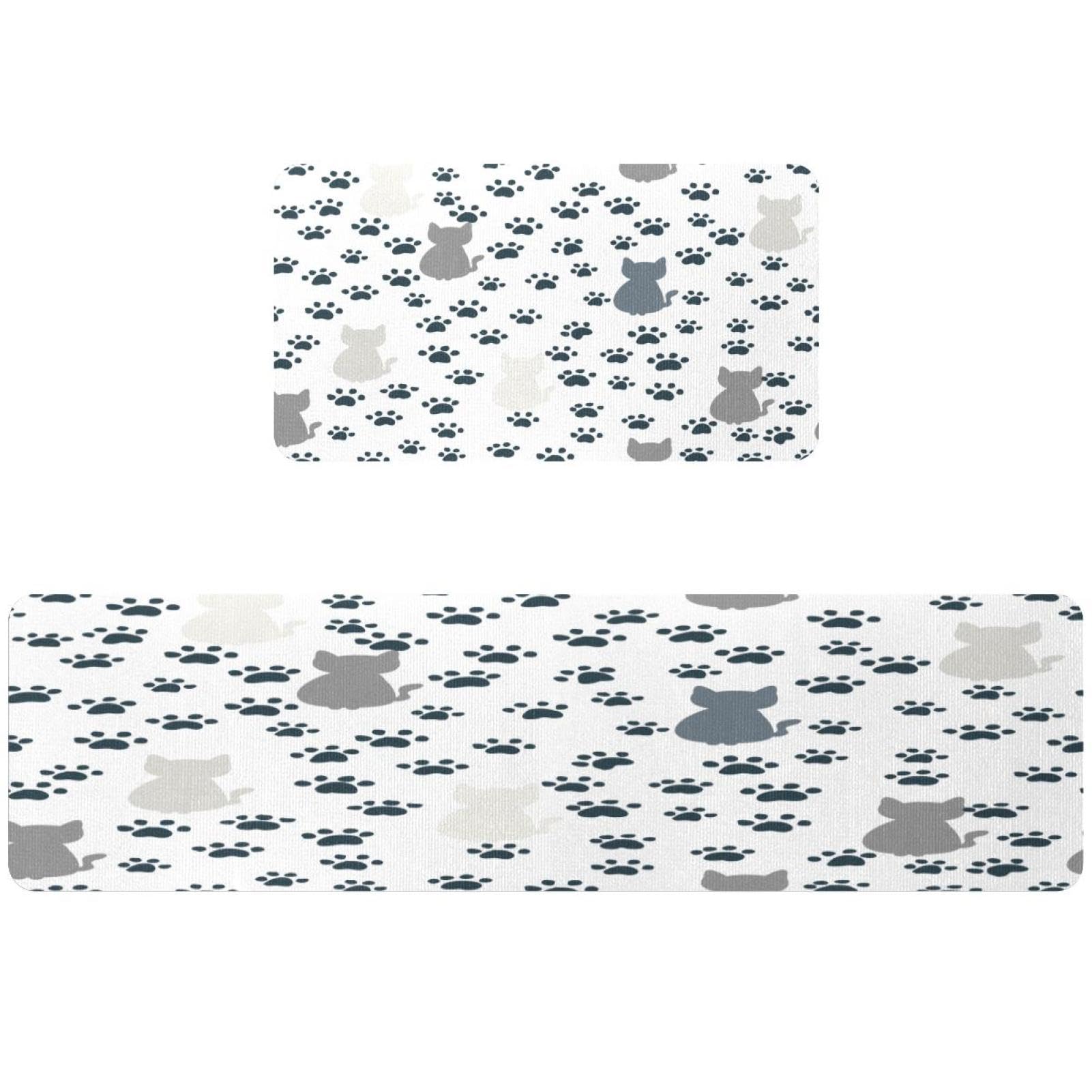 Tapis de cuisine chat lavables pour éliminer les glissades sur carrelage
