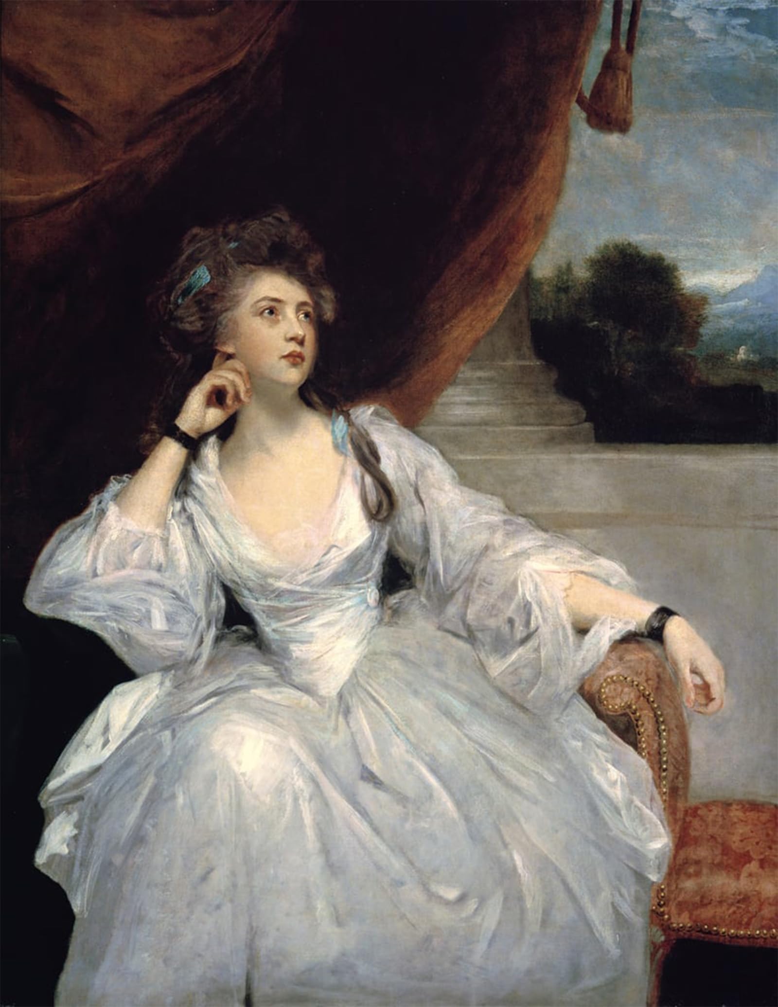 POSTERIIk Vintage Print Pop Art Landscape Artwork Portrait of Mrs Stanhope by Joshua Reynolds Art Prints for Office Home Decor 60x90cm