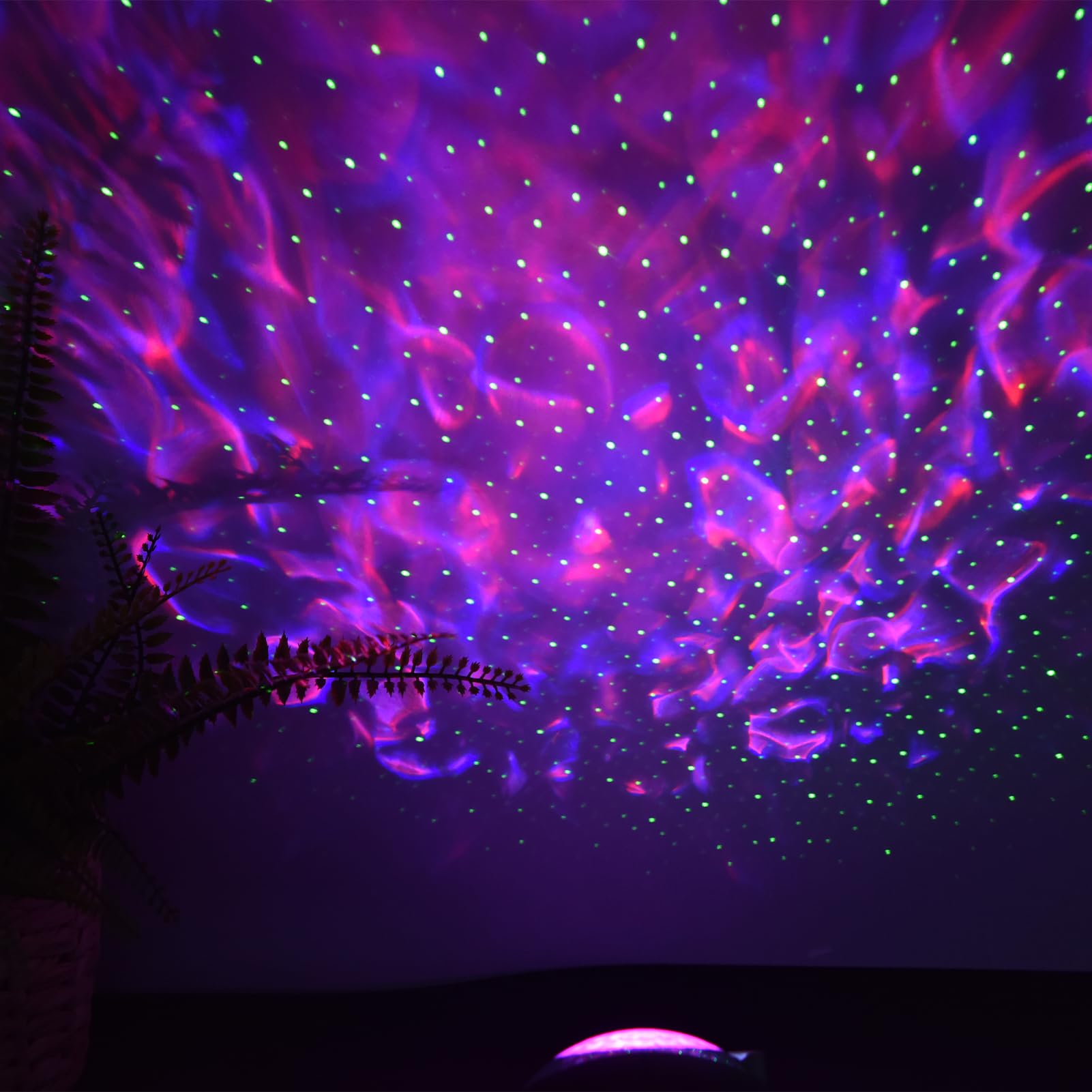 Lámpara de proyector de estrellas, luz nocturna de proyección de sincronización con Control remoto táctil colorido y música para fiesta infantil