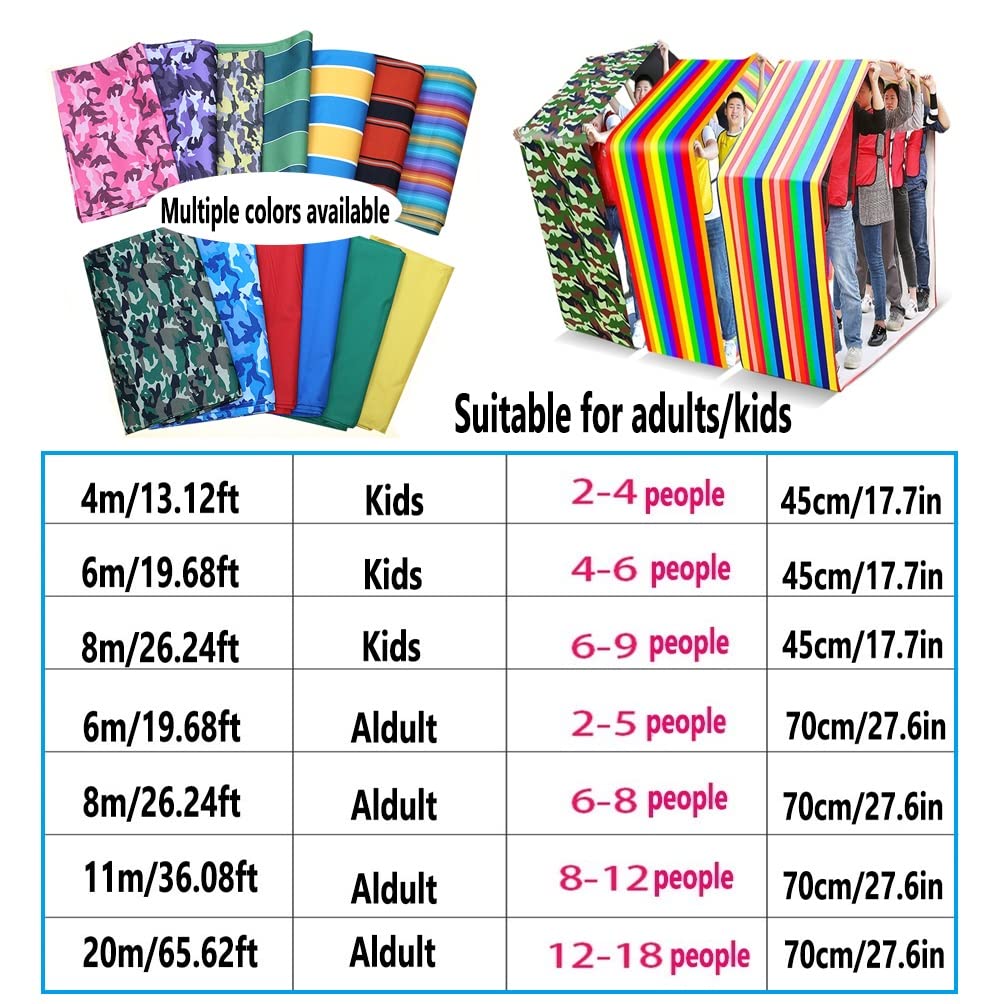 1 x Field Day-Teamwork-Spiel-Laufmatte, Kinder-/Erwachsenen-Eltern-Kind-Spiele, nder-/Erwachsenen-Eltern-Kind-Spiele, lustige Spiele, Roll-Laufmatte, mit Aufbewahrungstasche (Größe: Kids-4M)