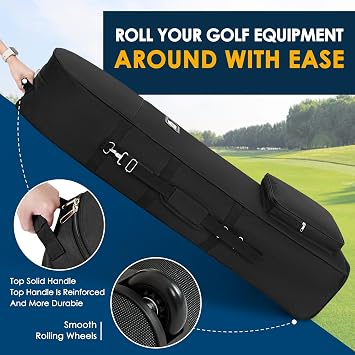 DAREKUKU Golf Travel Bag for Airlines - Heavy Duty 900D Oxford Fabric