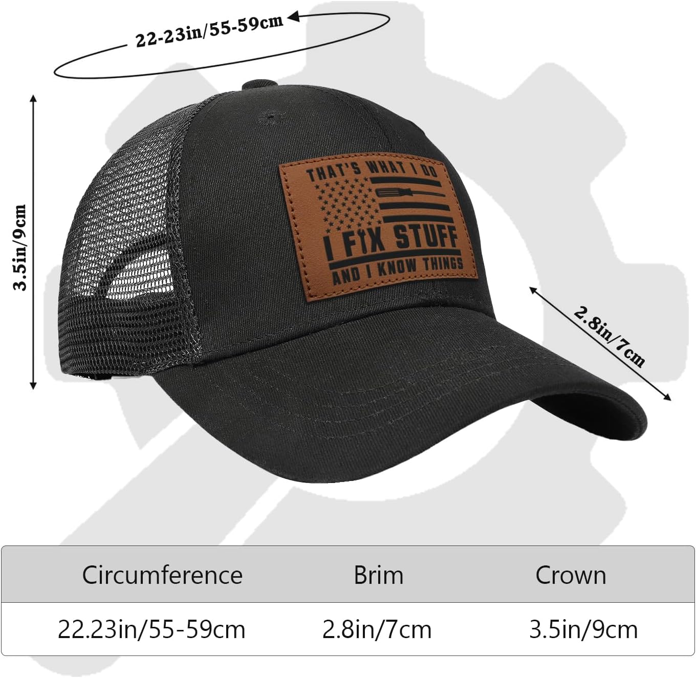 Birthday Gift for Old Men,Mens Birthday Gift Ideas for Him Husband,Dad Birthday Fathers Day I fix Stuff Hat - Image 5