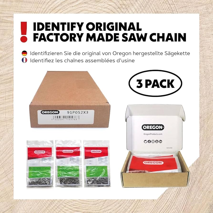 Amazon.com: Oregon (Pack of 3) V68 PowerCut Chainsaw Chain