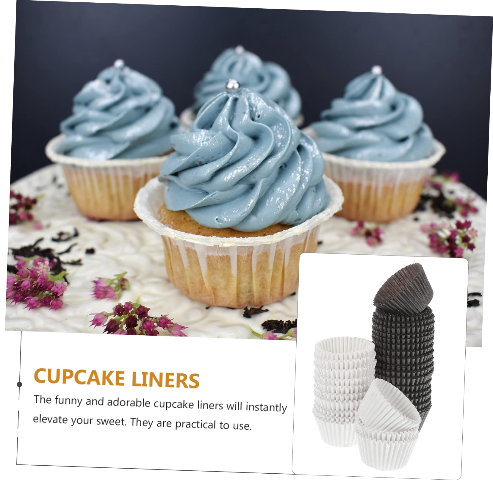 Capacillos de Papel sin Olor 1000 Piezas Moldes para Mini Muffins Papel Antiadherente para Cupcakes y Postres para Fiestas y Almuerzos