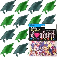 Vista 34 de Confeti Grad Cap Negro, Púrpura Combo - 2 bolsas de media onza (1 oz) (8400/8412)