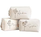 Personalized Name Makeup Bag for Bridesmaid Gifts Bridal Shower Wedding Gifts Custom Toiletry Bag Cosmetic Bag for Best Friend Birthday Gifts