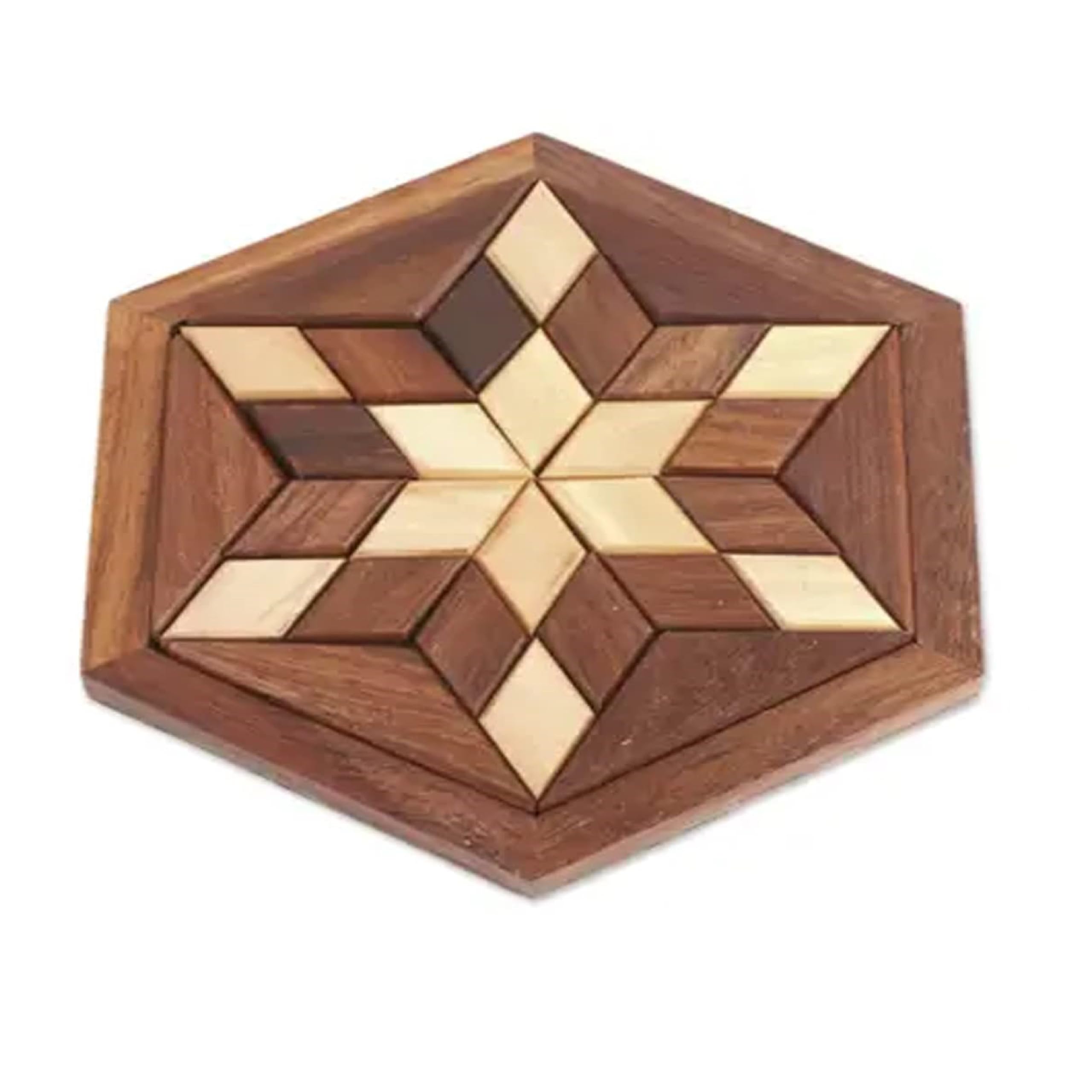 The Puzzl Co - Hexagon Shaped Wooden Pentomino Puzzle | 3D Wooden Puzzle for Kids | Brain Teaser Game Educational Puzzle Set for Kids Age 5+ Years | Durable and Sturdy (B0DF2Q58KZ) Amazon Price History, Amazon Price Tracker