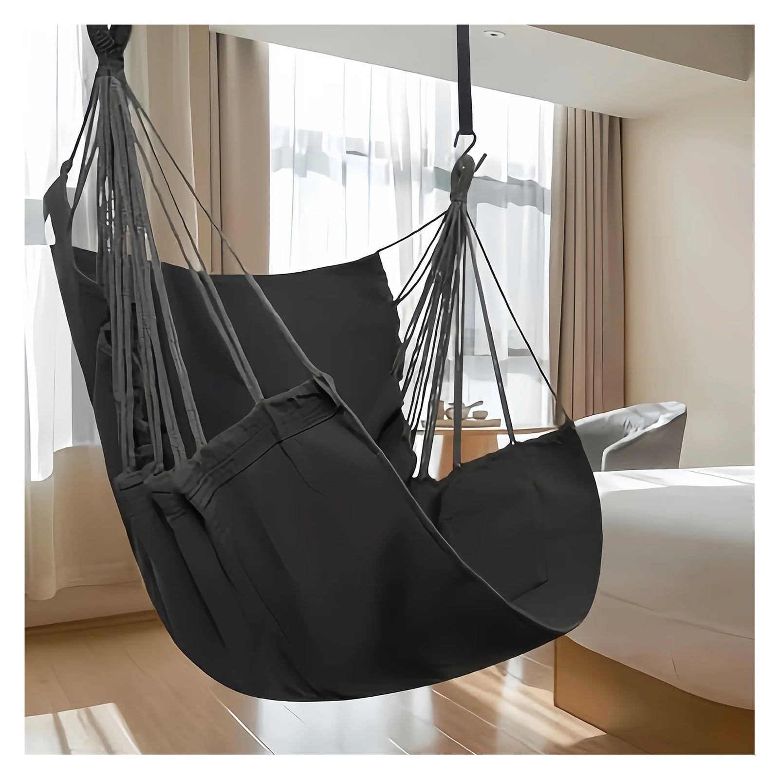 Leisure Fabric Hammock Chair, Outdoor Swing Chair Hammock, College Dormitory Hammock Swing Rocking Chair, Anti Rollover Hammock