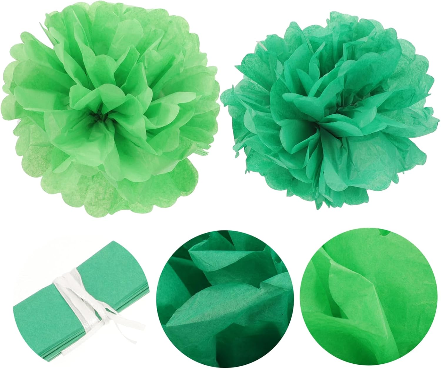 Alipis 80pcs Paper Pom Poms Hanging Decorations for Parties Events Mall Displays Tissue Flower Deep for Creating Festive Atmosphere