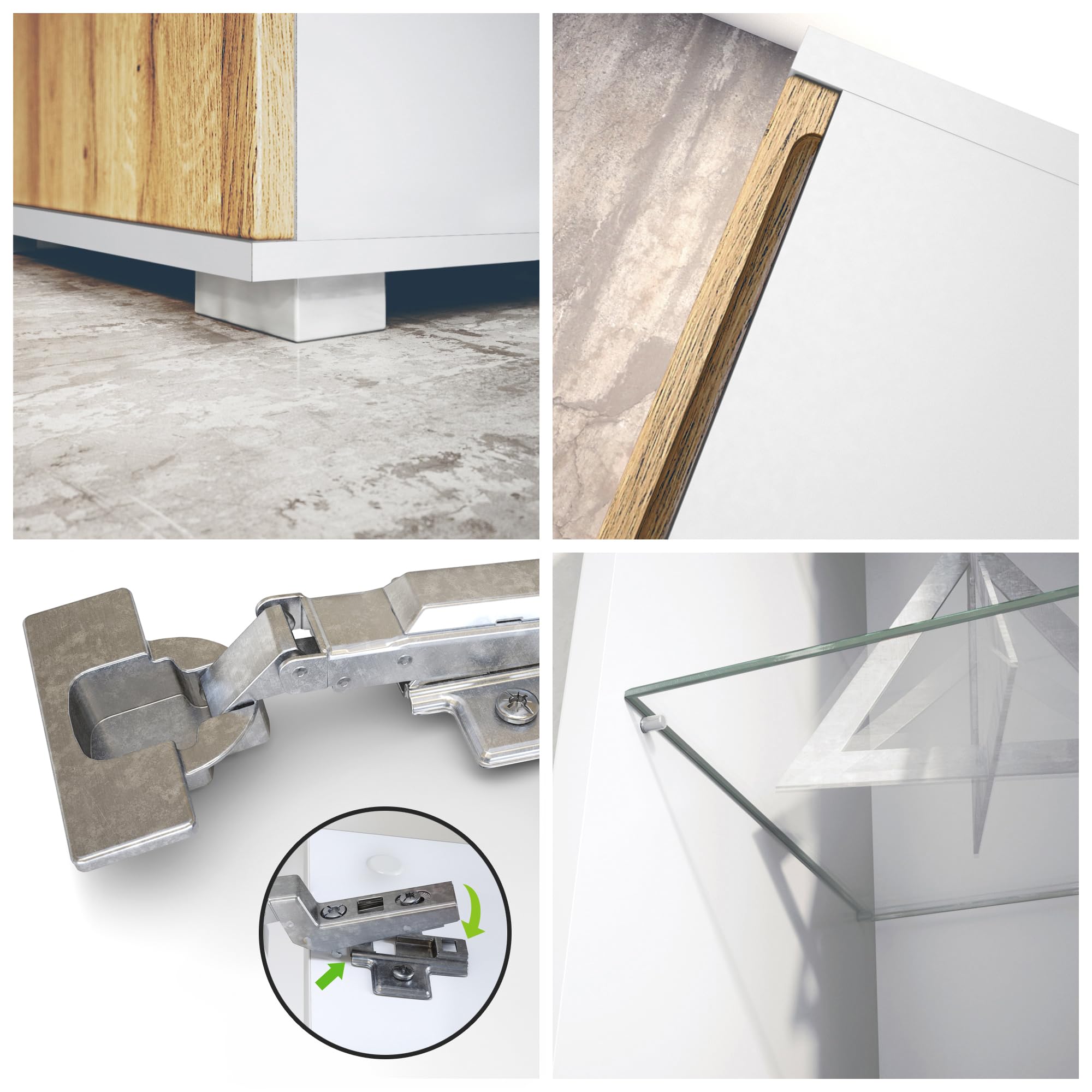 Vladon Vetrina Davos, vetrina indipendente con 3 ripiani in vetro e 8 vani incl. LED, bianco opaco/bordeaux lucido (71,5 x 134 x 35 cm)