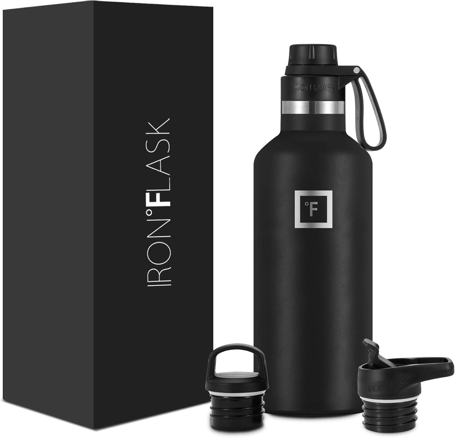 IRON °FLASK Sports Water Bottle 32 Oz, 3 Lids (Spout Lid