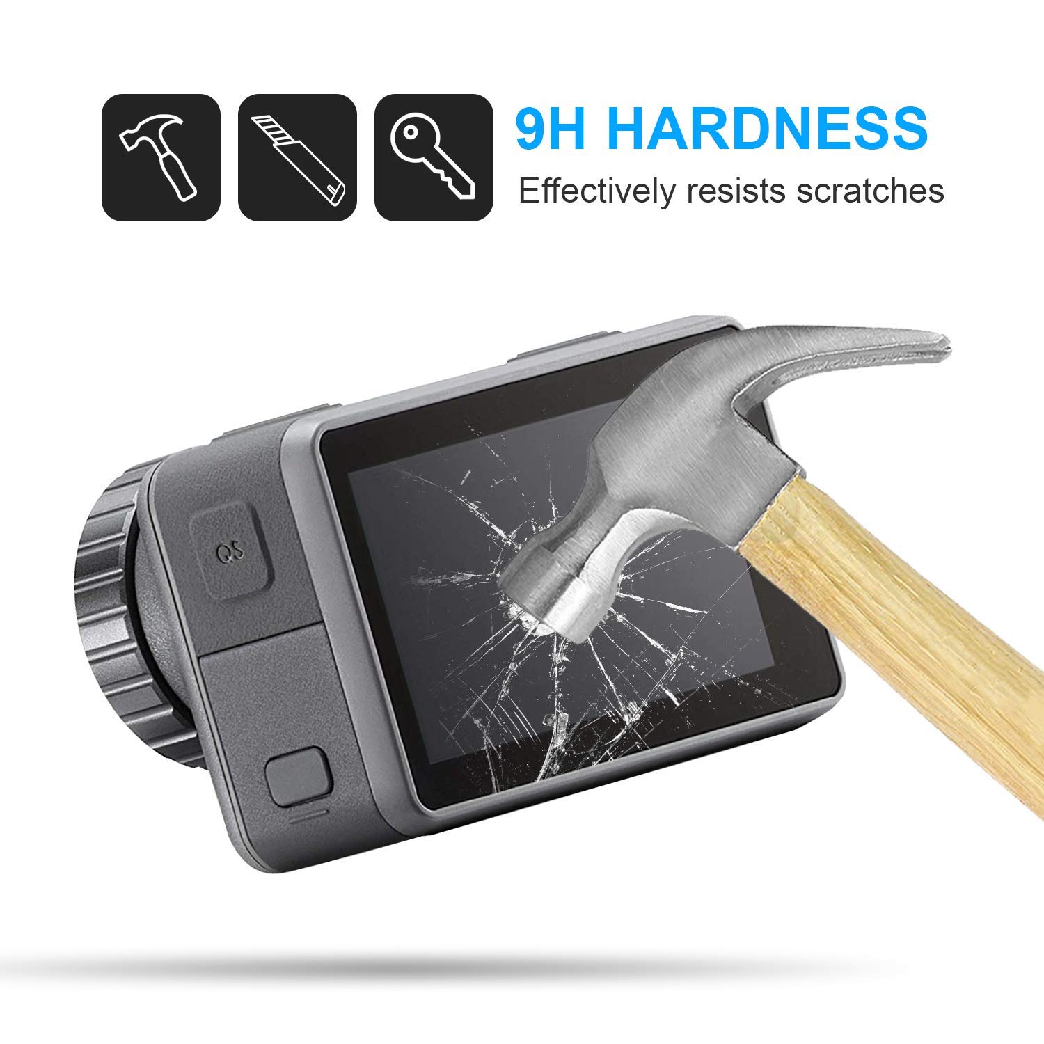 Film De Protection Verre Trempé Pour DJI Osmo Action 6 - 3 Écrans, Dureté 9H, Anti-Rayures, Sans Bulles