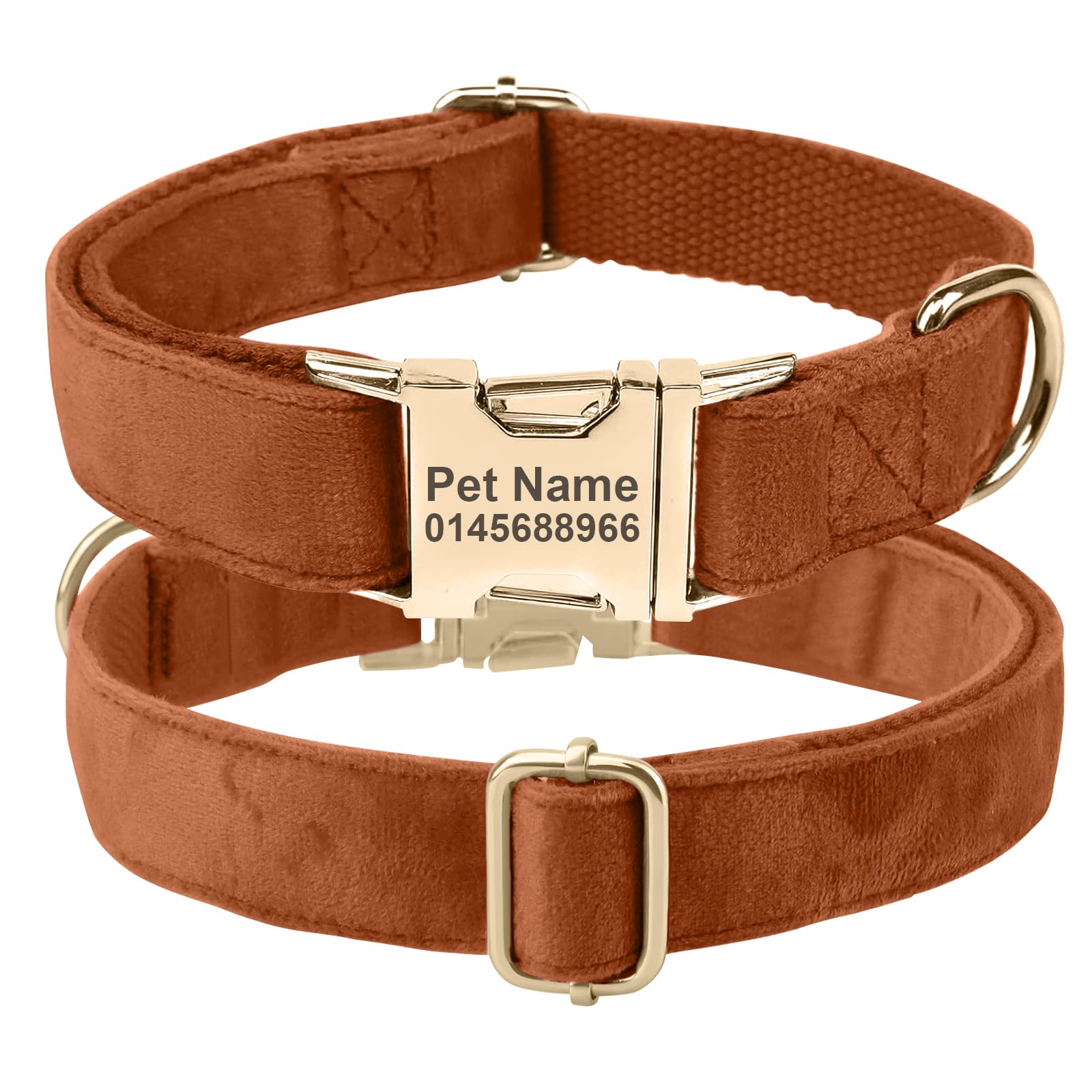 Personalized Dog Collars Custom with Pet Name & Phone for Small Medium Dogs