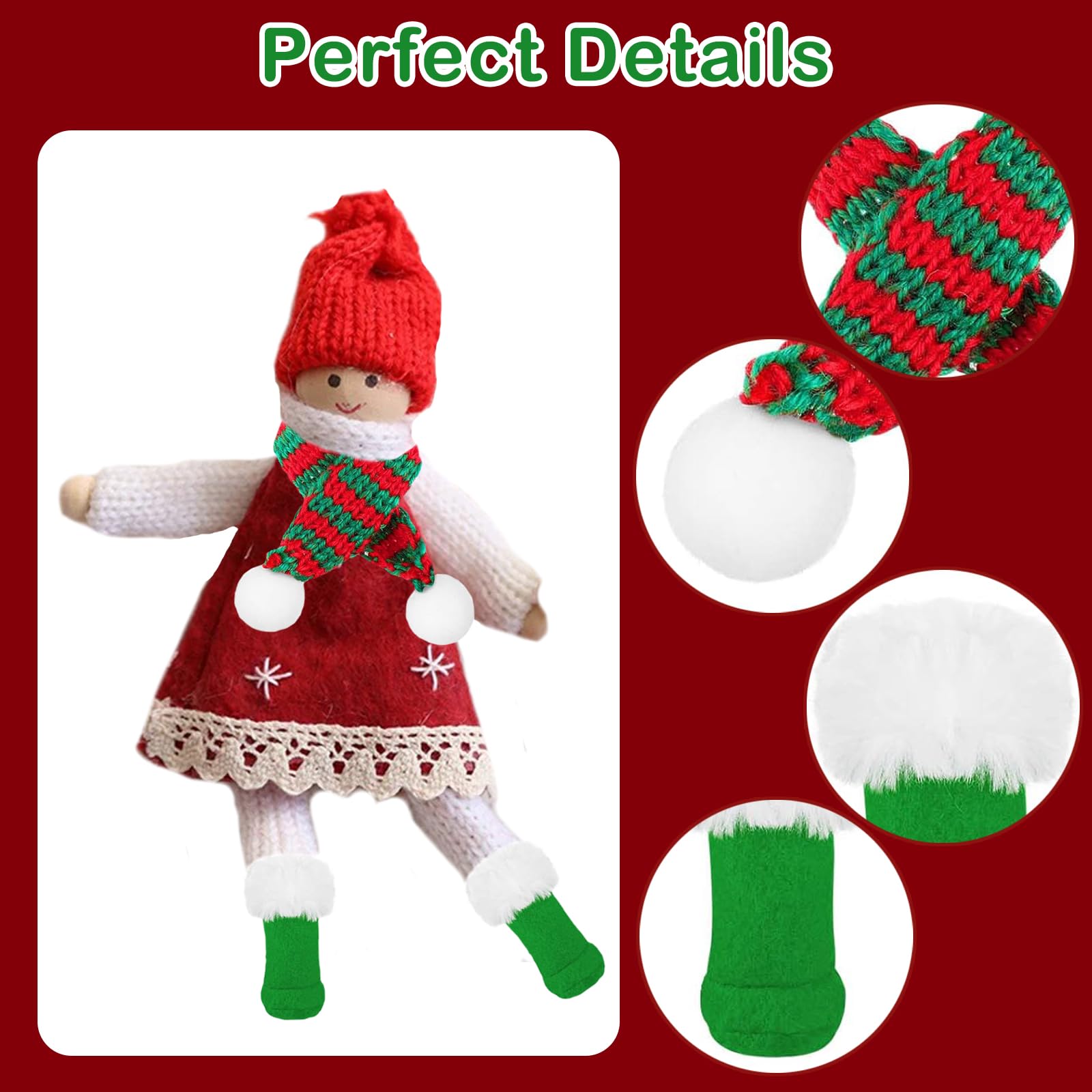 Coffret De Décoration,Pendentif De Poupée Elfe Gnome De Noël,décorations De Joyeux Noël Pour La