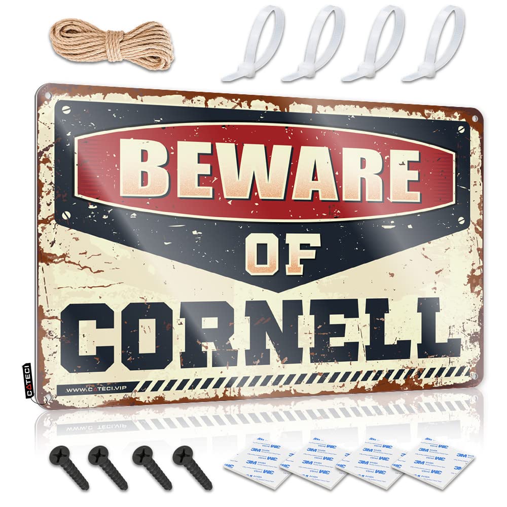 Sarcastic Metal Signs Beware Of Cornell Tin Sign Funny Outdoor Signs Funny Wall Decor Signs(30X40CM)