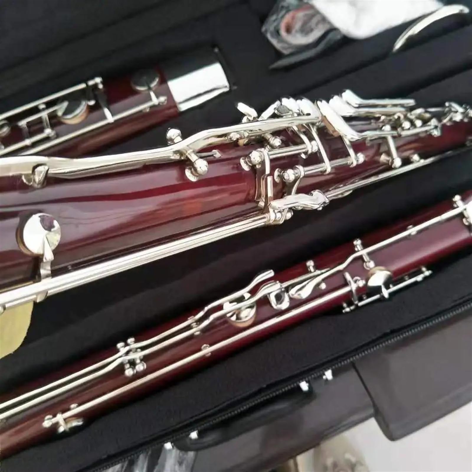 Chiavi Placcate In Argento Fagotto Tono C Fagotto Con Corpo In Tubo Di Legno Di Acero Di Livello Professionale Con Custodia In Tela Fagotto Per Principianti