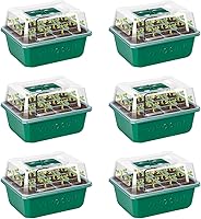 Vista 13 de VIVOSUN Paquete de 6 bandejas de inicio de semillas con tapete térmico de plántulas de 10 x 20.75 pulgadas, controlador de temperatura de pantalla