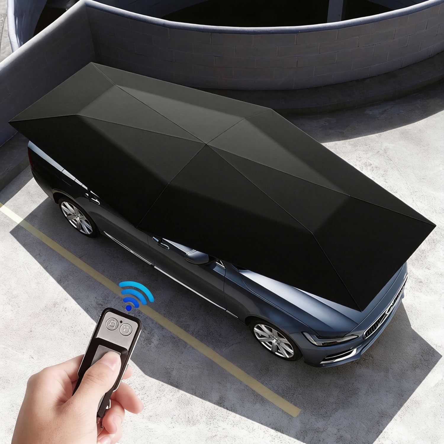Parapluie de voiture automatique imperméable et bâche de protection véhicule extérieur