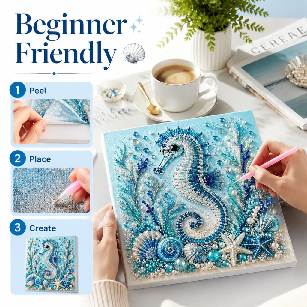Ocean Pearl Art DIY Kit - Create Stunning Coastal Decor -6 Ocean Pearl Art DIY Kit - Create Stunning Coastal Decor -6
